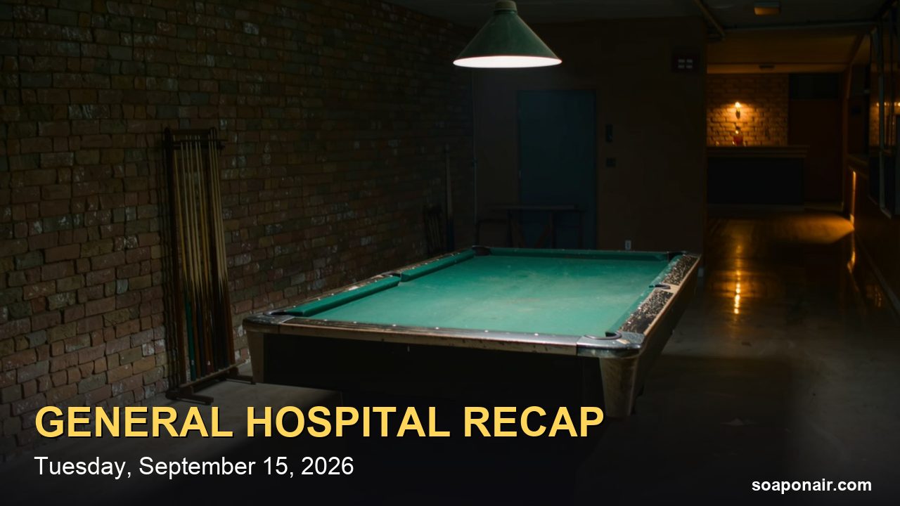 General Hospital Recap Tuesday, September 15, 2026: Anna Confesses, Baines Wants a Warrant