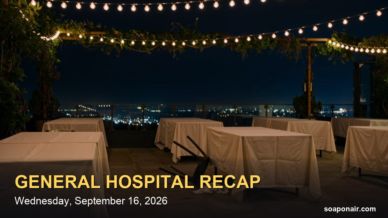 General Hospital Recap Wednesday, September 16, 2026: Baines Arrests Nina, Chase Walks Out