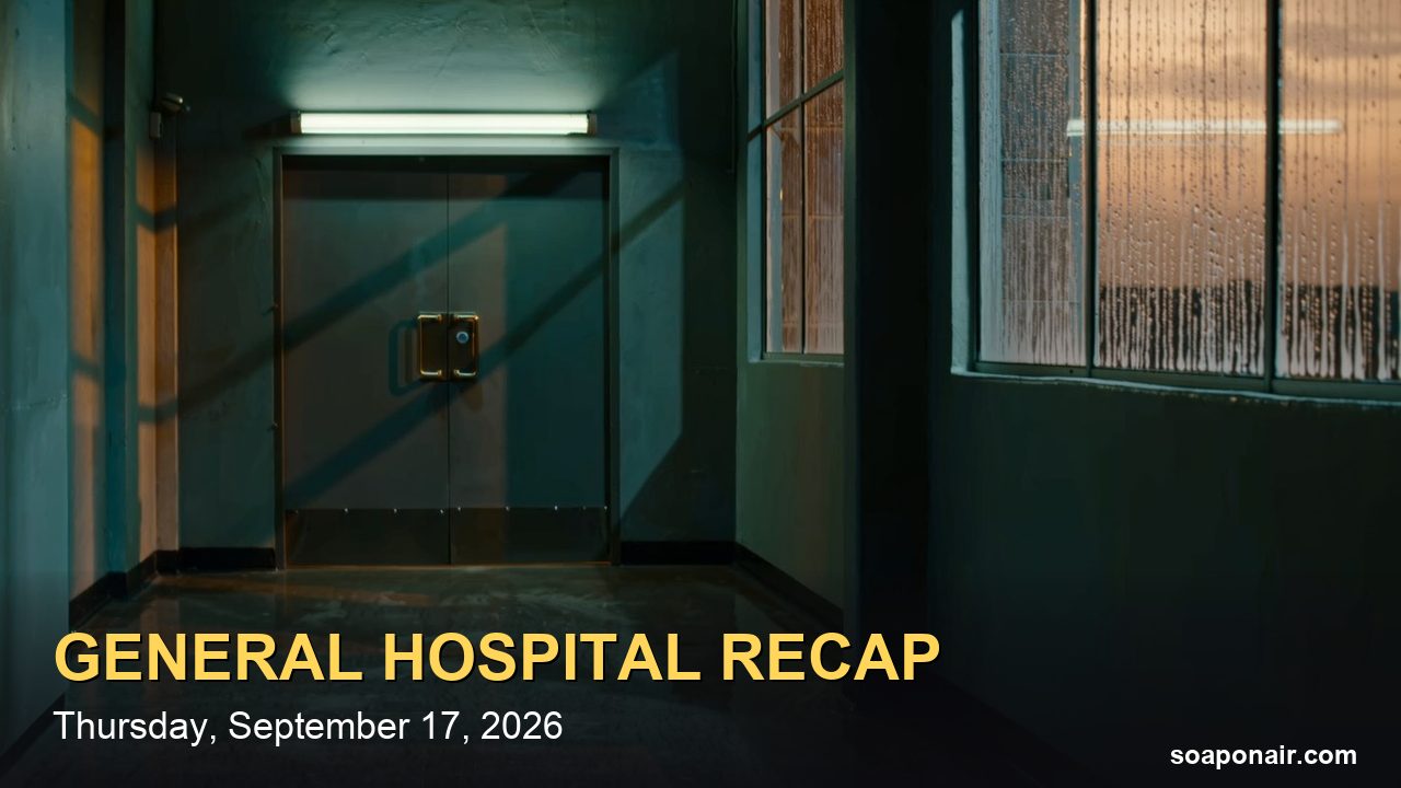 General Hospital Recap Thursday, September 17, 2026: Nina Is Extradited, Drew Confesses to Ava