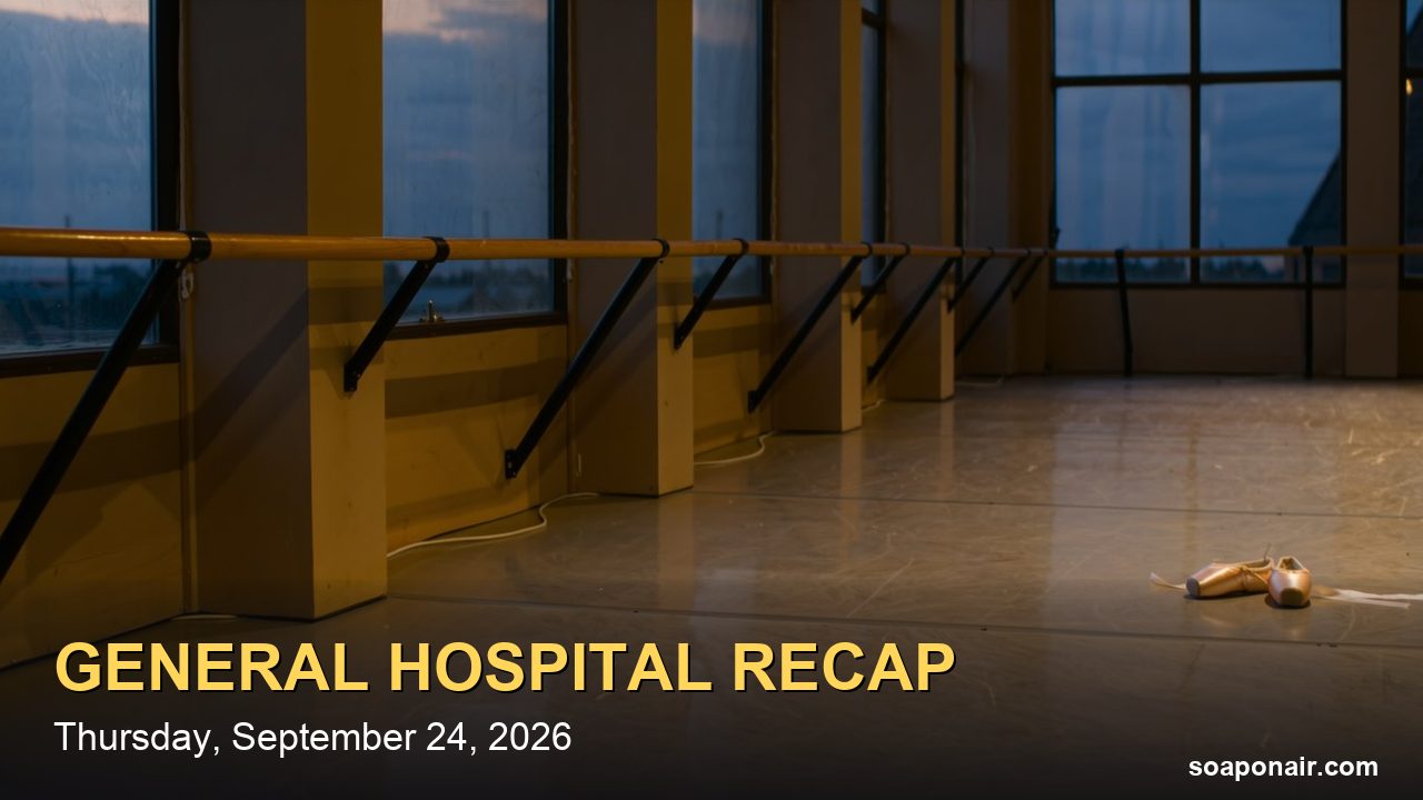 General Hospital Recap Thursday, September 24, 2026: Monet Is Jordan's Sister