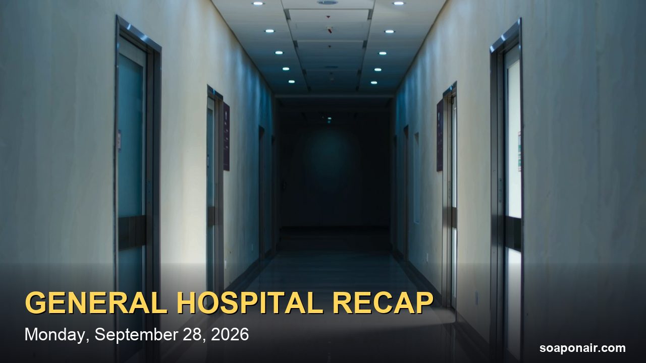 General Hospital Recap Monday, September 28, 2026: Curtis Accuses Sonny as Sidwell Codes