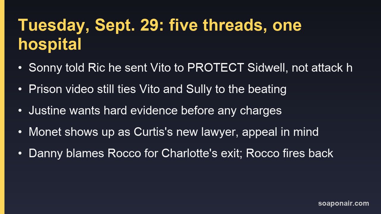 Tuesday, September 29, 2026: five General Hospital storylines and where they landed