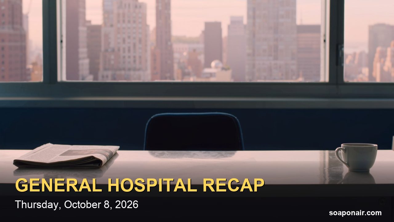 General Hospital Recap Thursday, October 8, 2026: Lulu's Article Exposes Willow