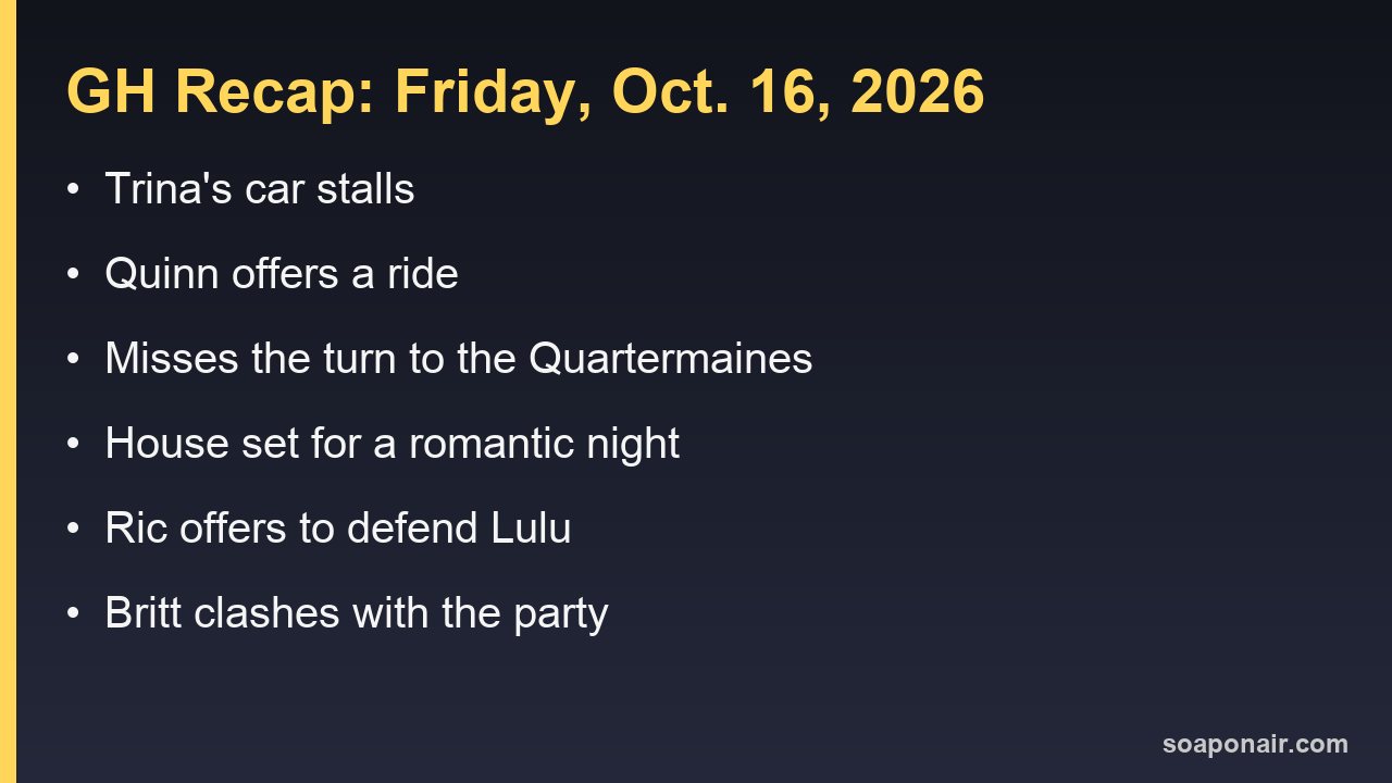 General Hospital October 16, 2026: what happened in Friday's episode in six lines