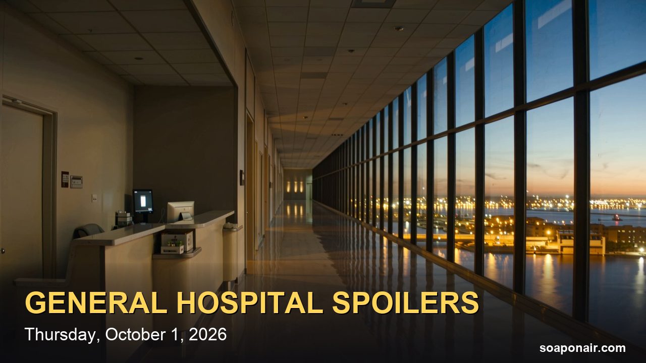 General Hospital Spoilers Thursday, October 1, 2026: Dante Confronts Sonny